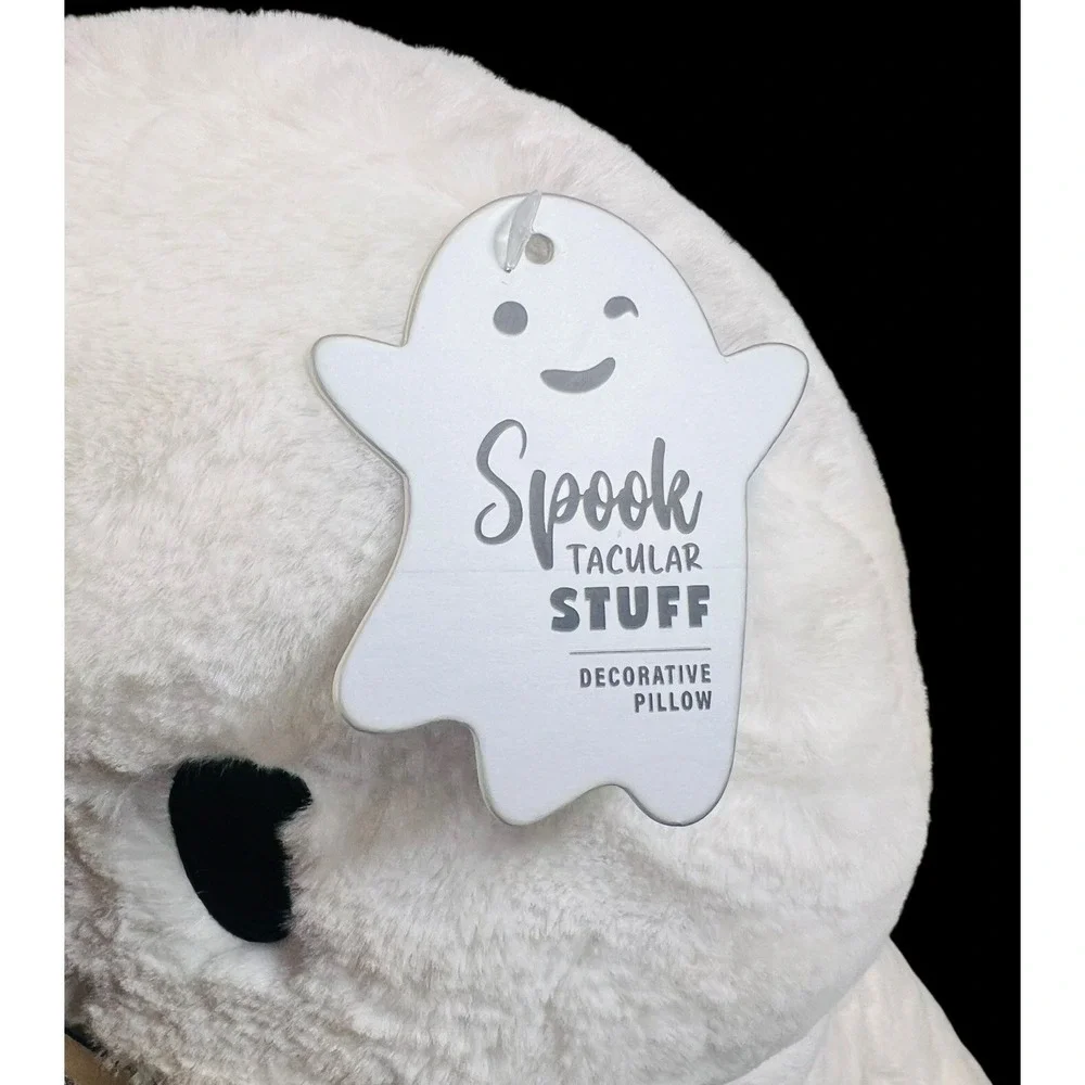 Spooky Tacular Halloween Ghost Pillow w/tan Stanley Cup & Brown Cross-body Bag👻